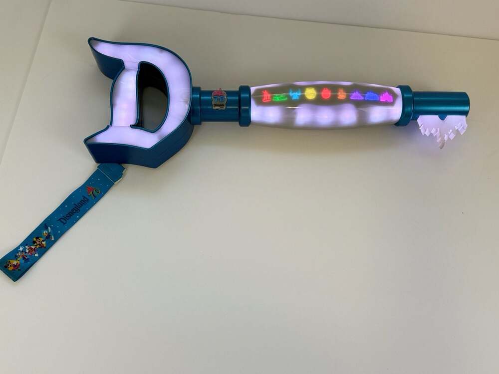 Disneyland 70th Anniversary Interactive Key to Disneyland w/Lanyard. No Pin.